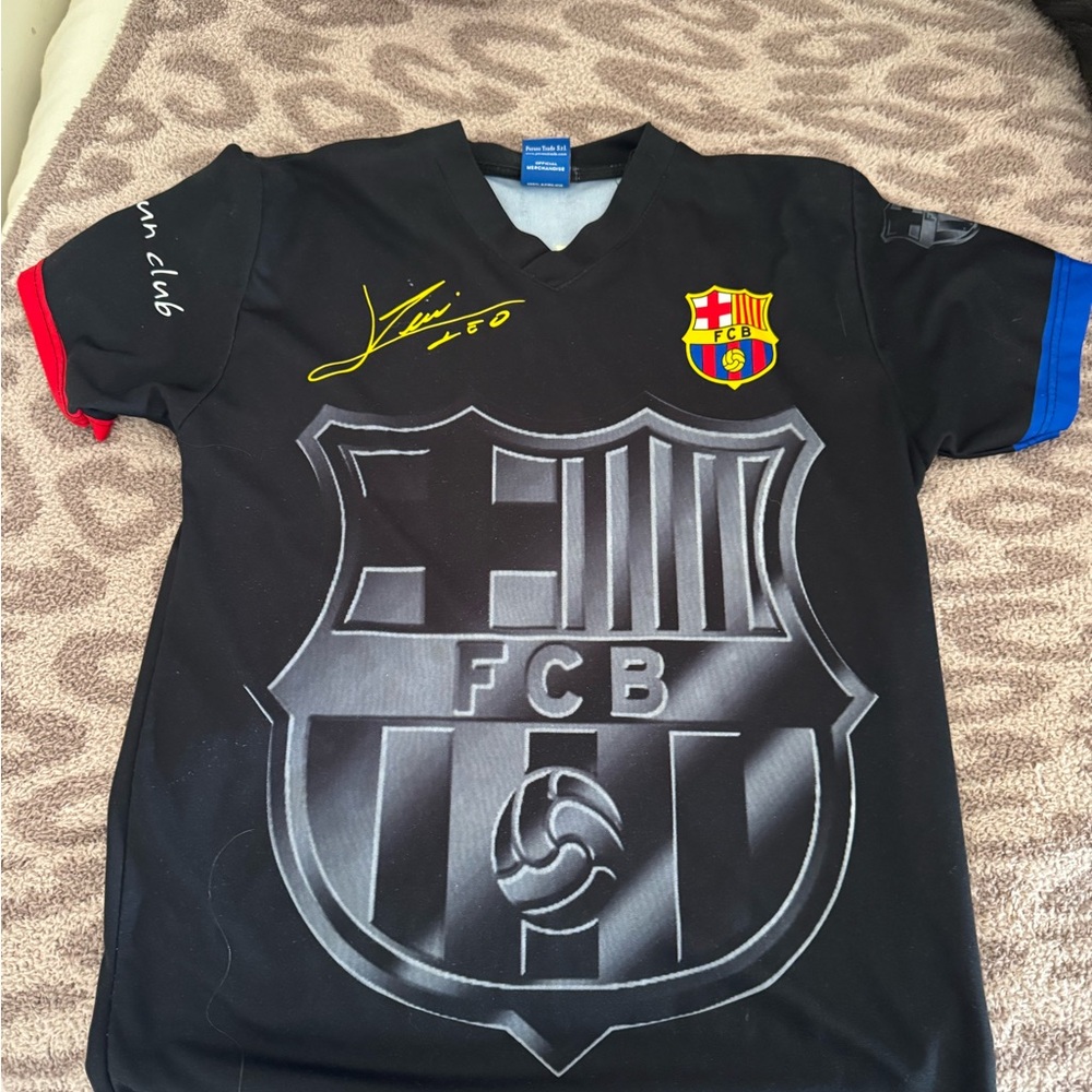 Kids Black and Red Soccer Jersey